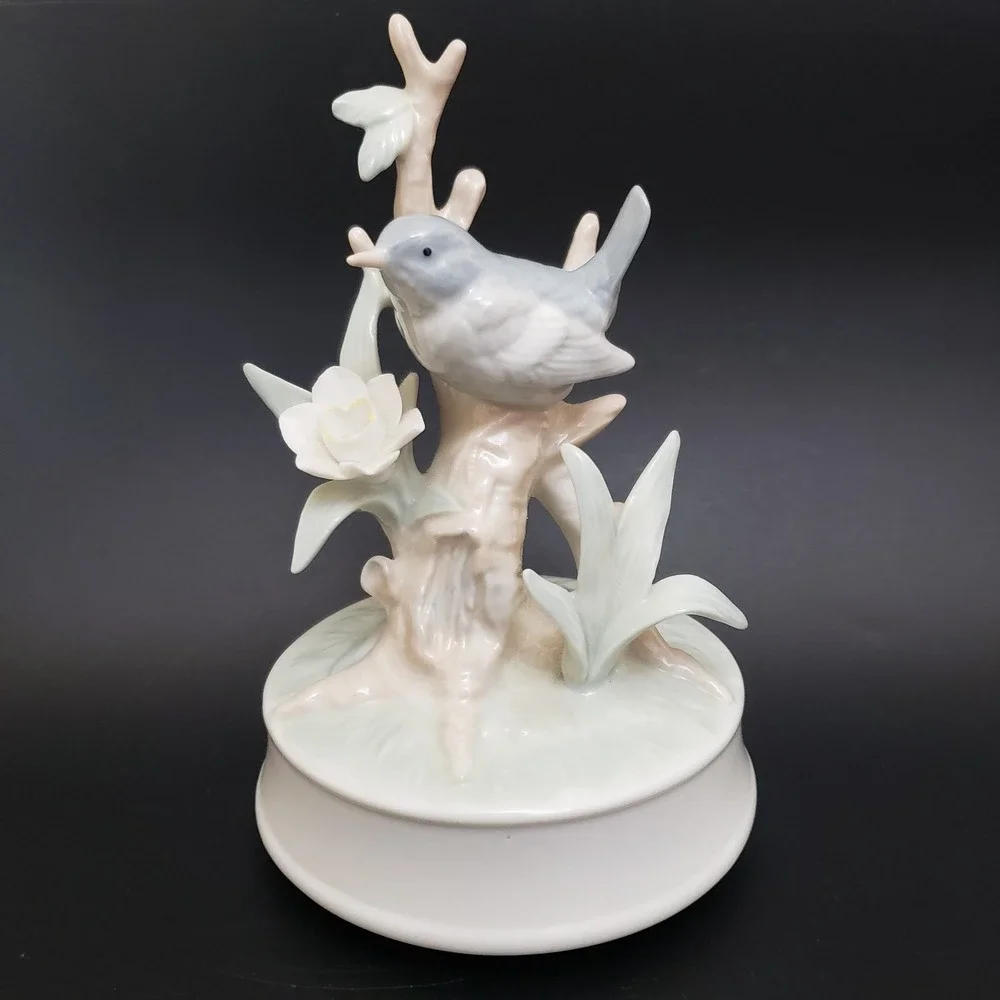 Vtg Otagiri Japan Bird‎ On Branch Music Box 